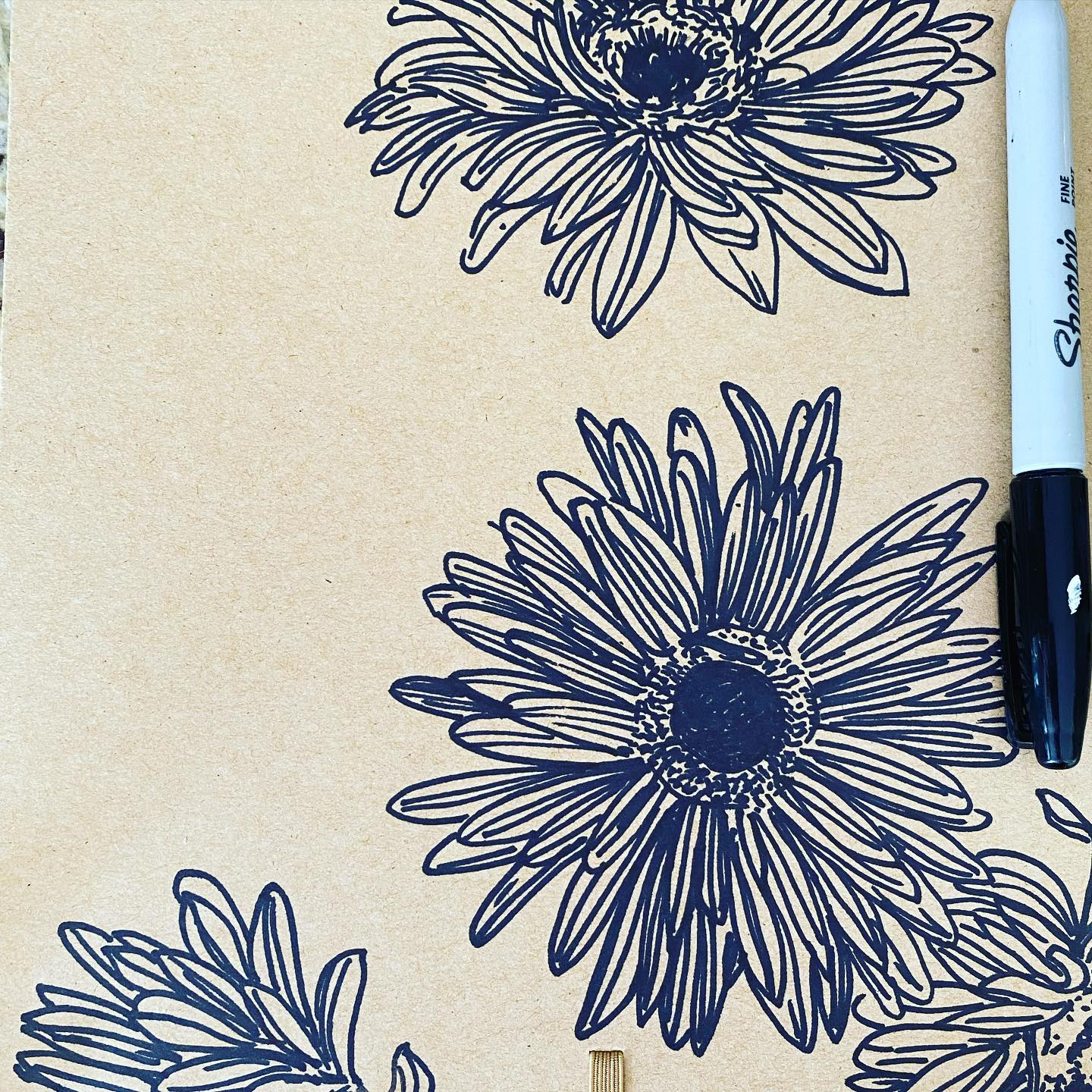 Basically, gerberas mean happiness!
The cover of my journal today…