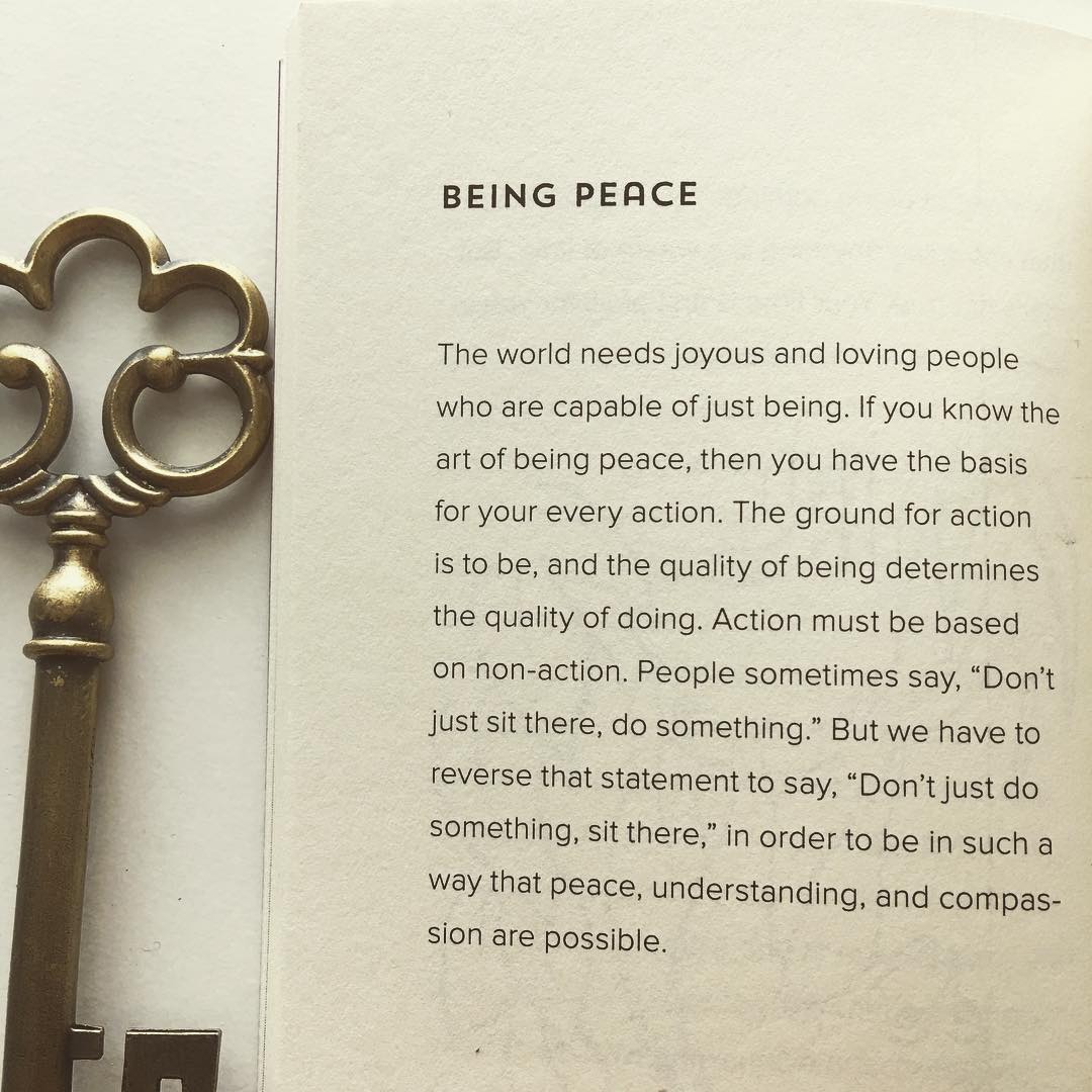 Be in the now…Let there light…Let there be love…