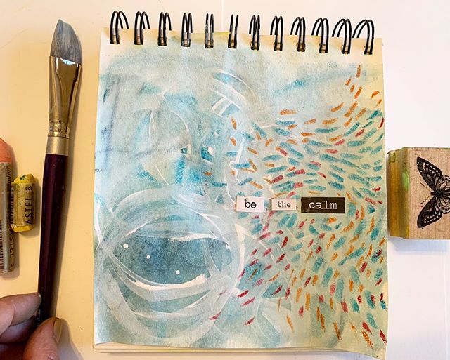 Be the calm… #bethecalm #artjournaling #artjournal