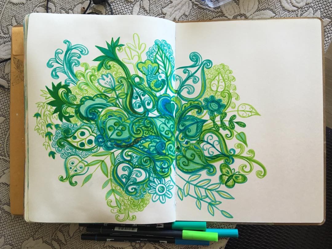 Daily Art Journal ~ Day 31 Doodles and patterns