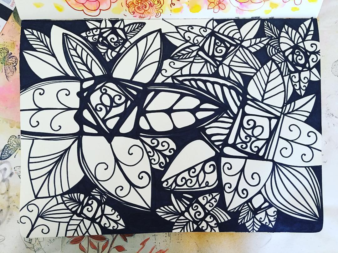Daily Art Journaling ~ 154 Pattern play