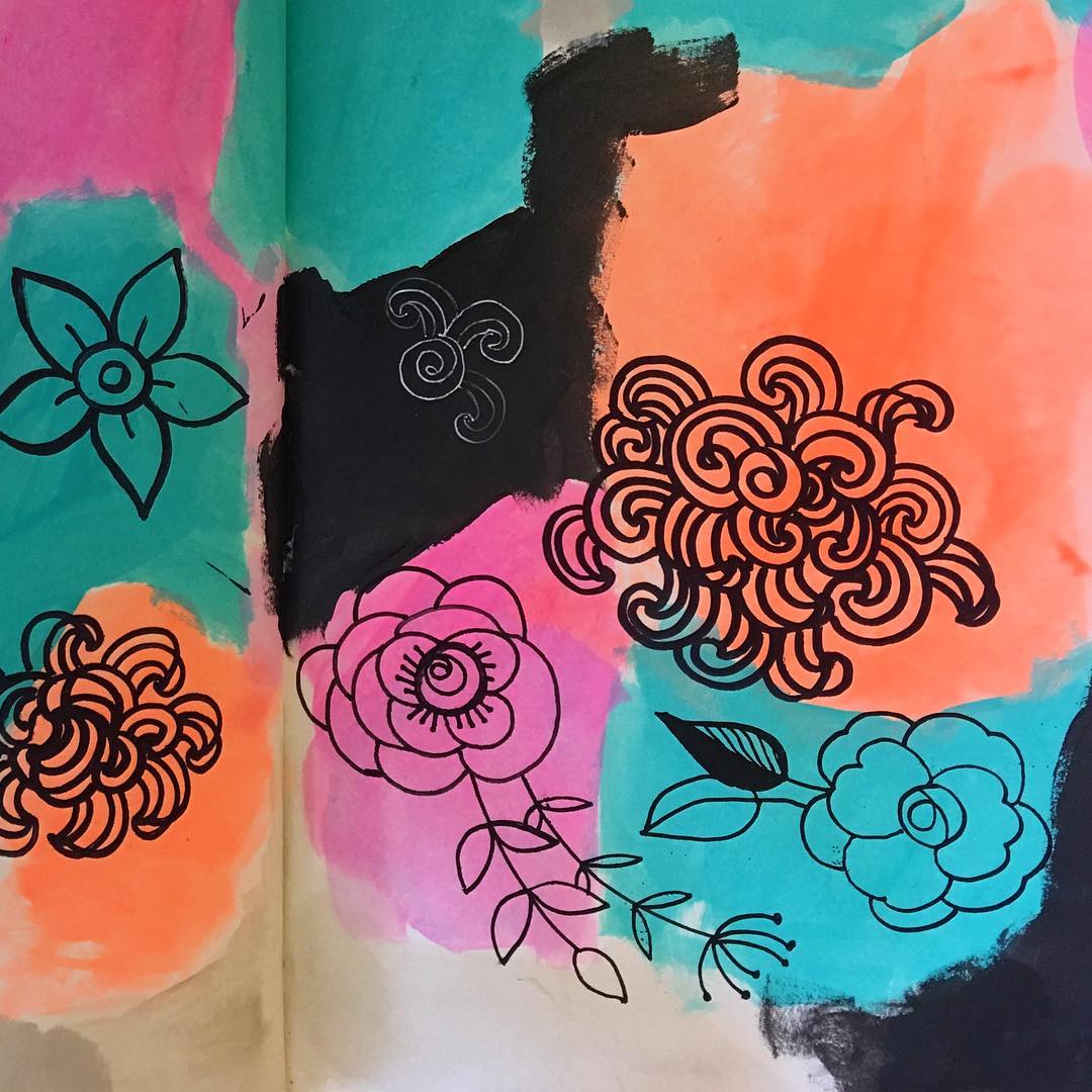 Daily Art Journaling ~ Day 114 Some pattern play today