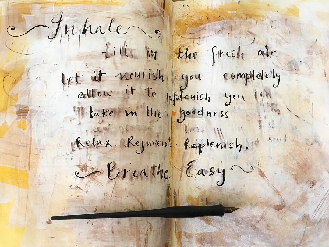 Daily Art Journaling ~ Day 115 Breathe Easy