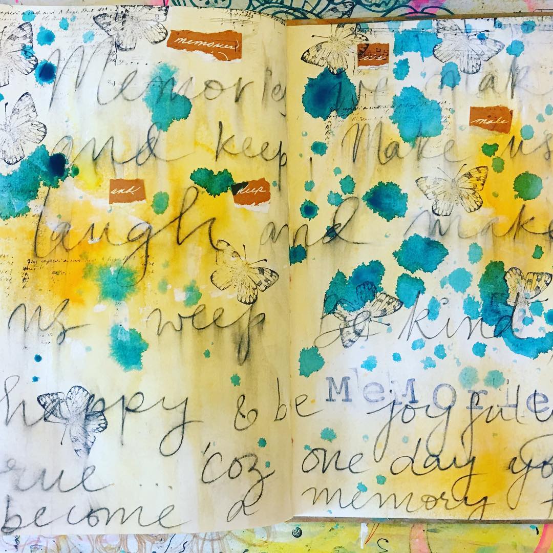 Daily Art Journaling ~ Day 117 Memories we make and keep, make us laugh and make us weep. Be kind, be happy & be joyfully true…coz one day you’ll become a memory too!