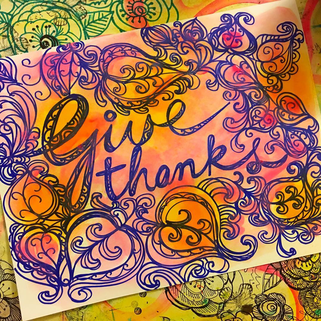 Daily Art Journaling ~ Day 120 Give thanks