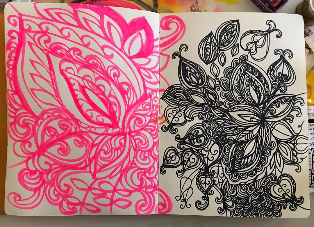 Daily Art Journaling ~ Day 136 Pattern play