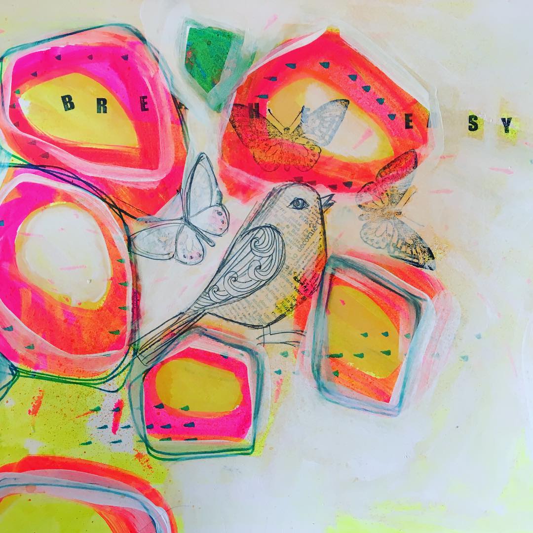 Daily Art Journaling ~ Day 142 B r e a t h e e a s y