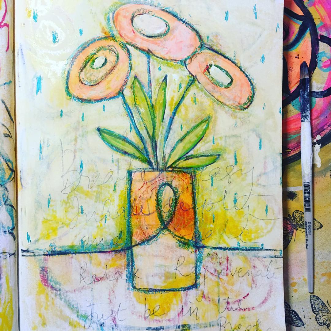 Daily Art Journaling ~ Day 172 Breathe easy…