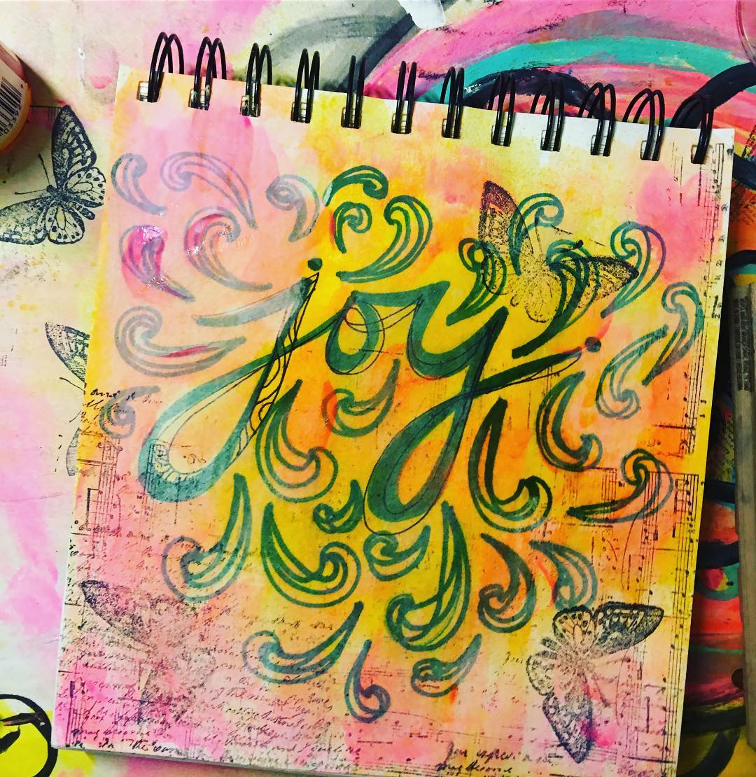 Daily Art Journaling ~ Day 174 Have a joyful Sunday!