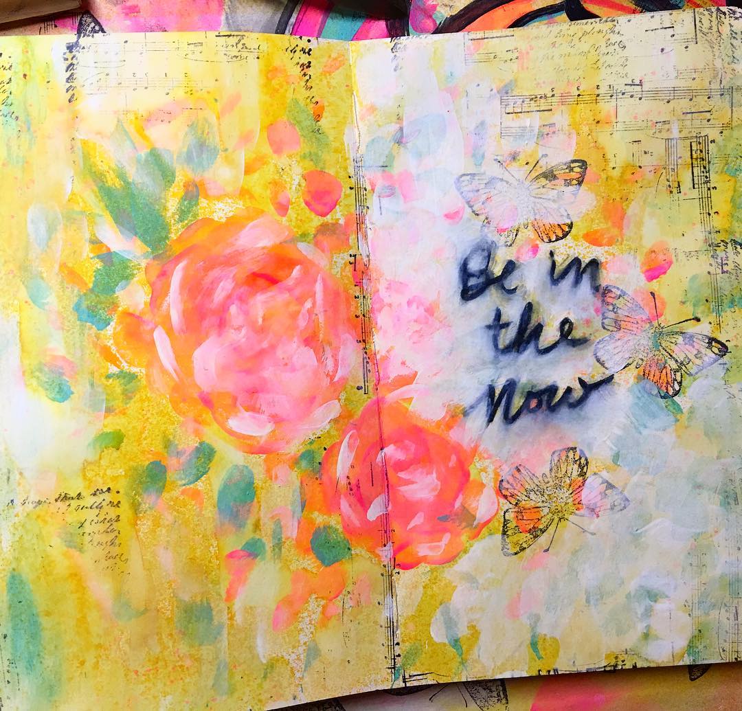 Daily Art Journaling ~ Day 175 Be in the now