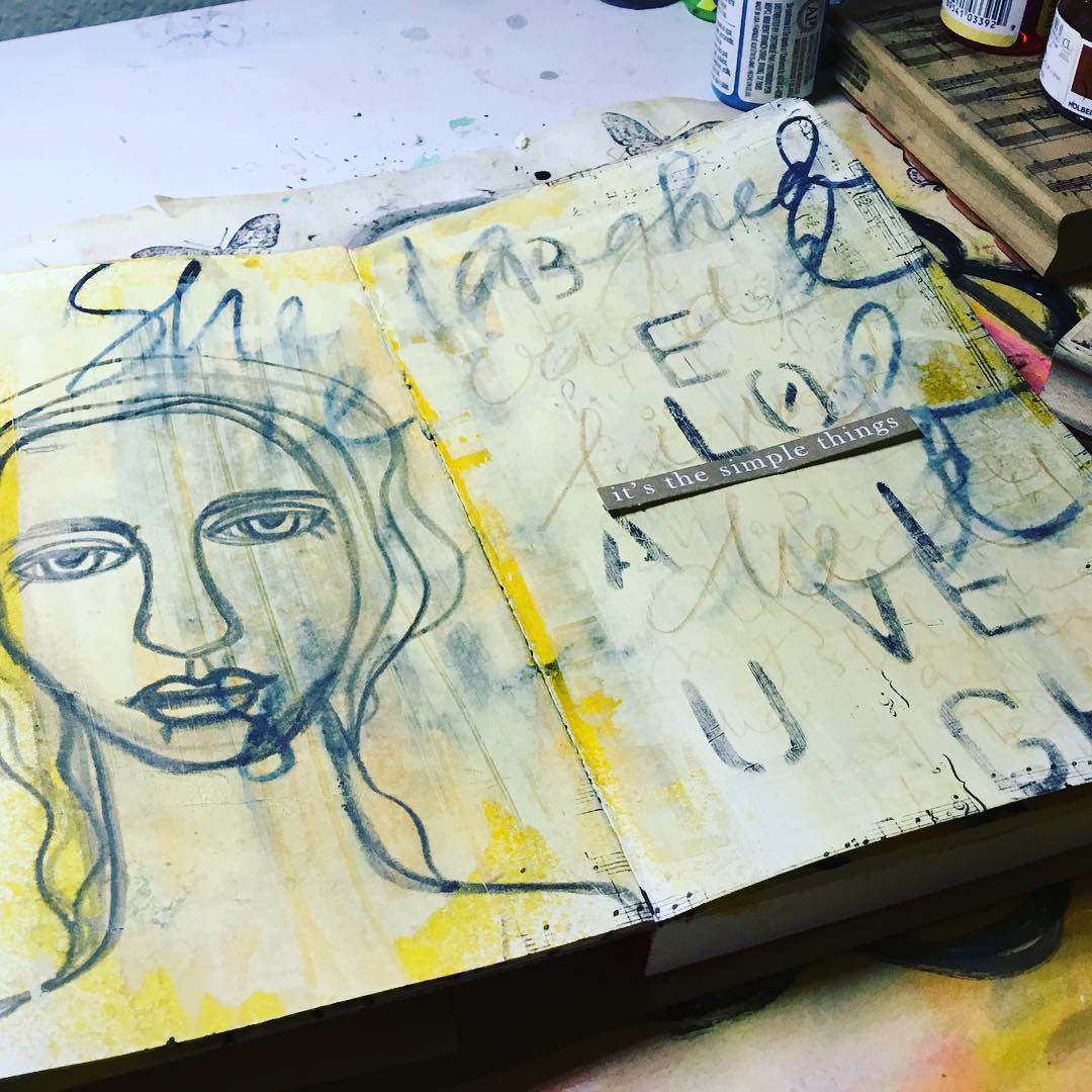 Daily Art Journaling ~ Day 176 She laughed She cried She lived She died