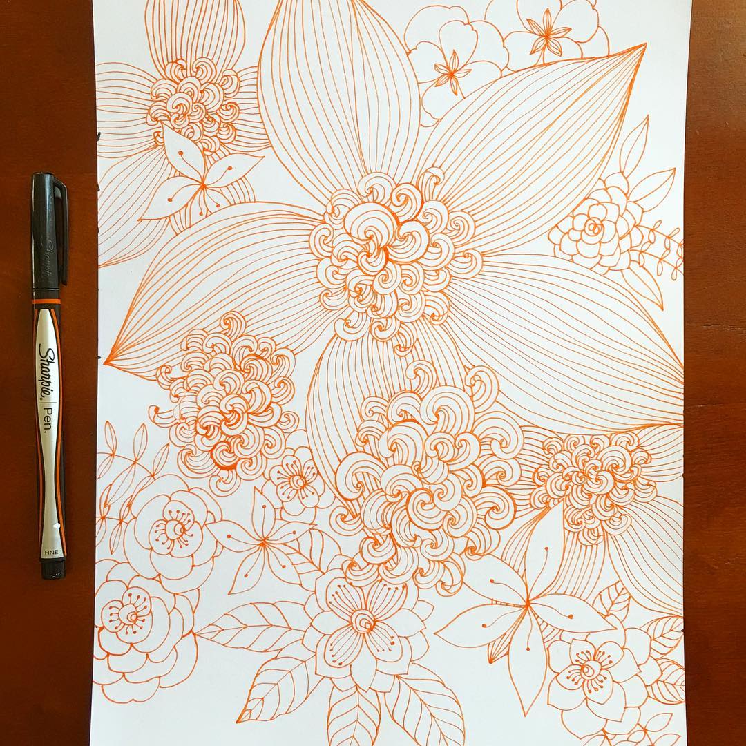 Daily Art Journaling ~ Day 200 Patterns and more patterns…I can doodle for ever!