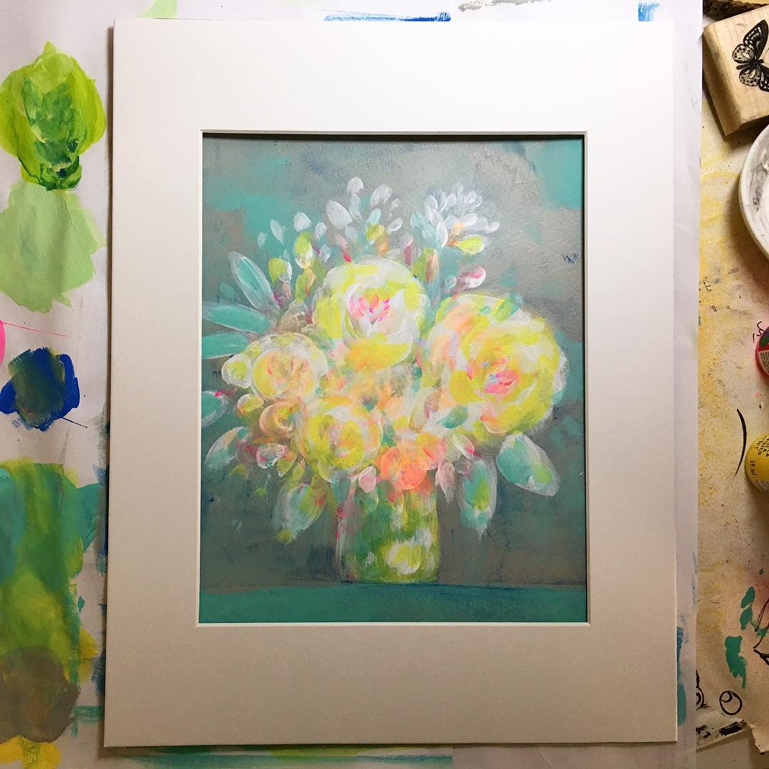 Daily art Journaling ~ Day 215 More abstract blooms…