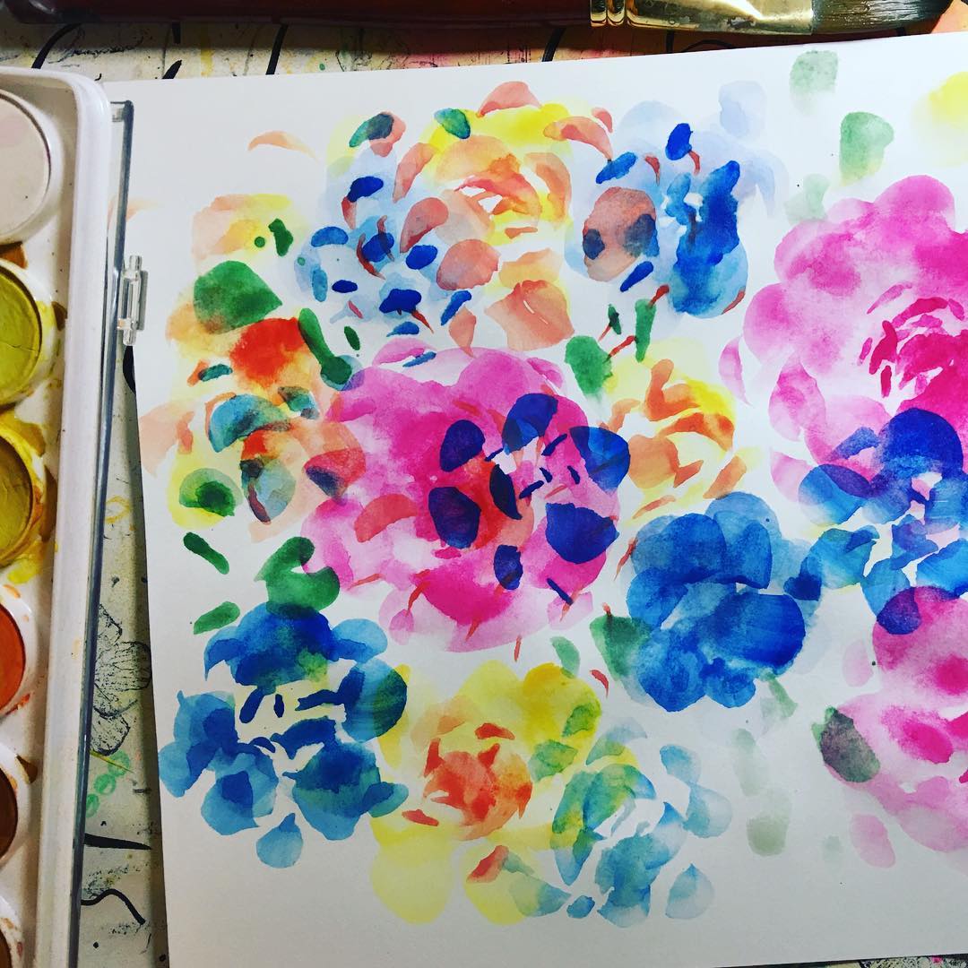 Daily Art Journaling ~ Day 223 random strokes!