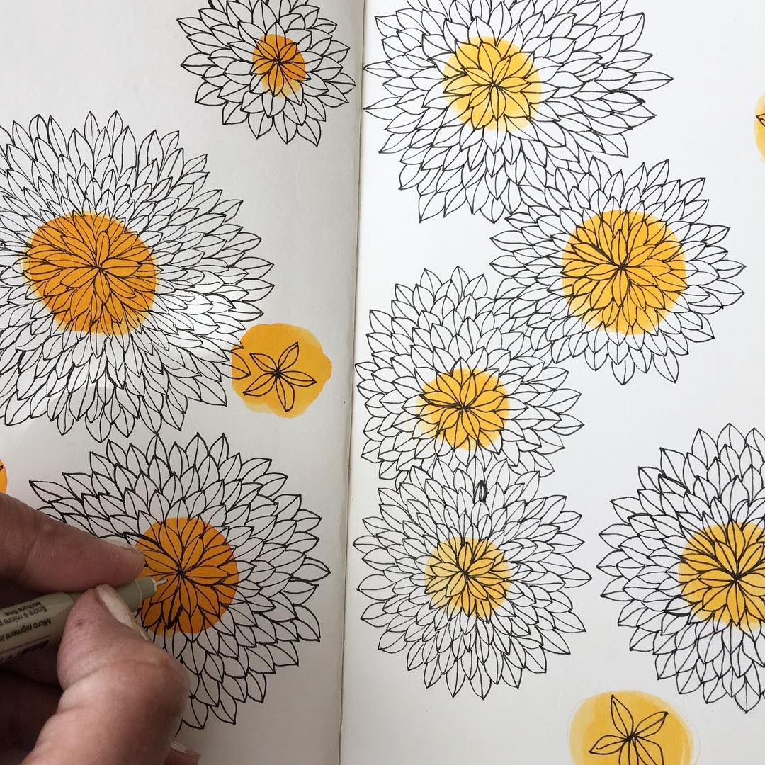 Daily Art Journaling ~ Day 232 Some pattern play today…