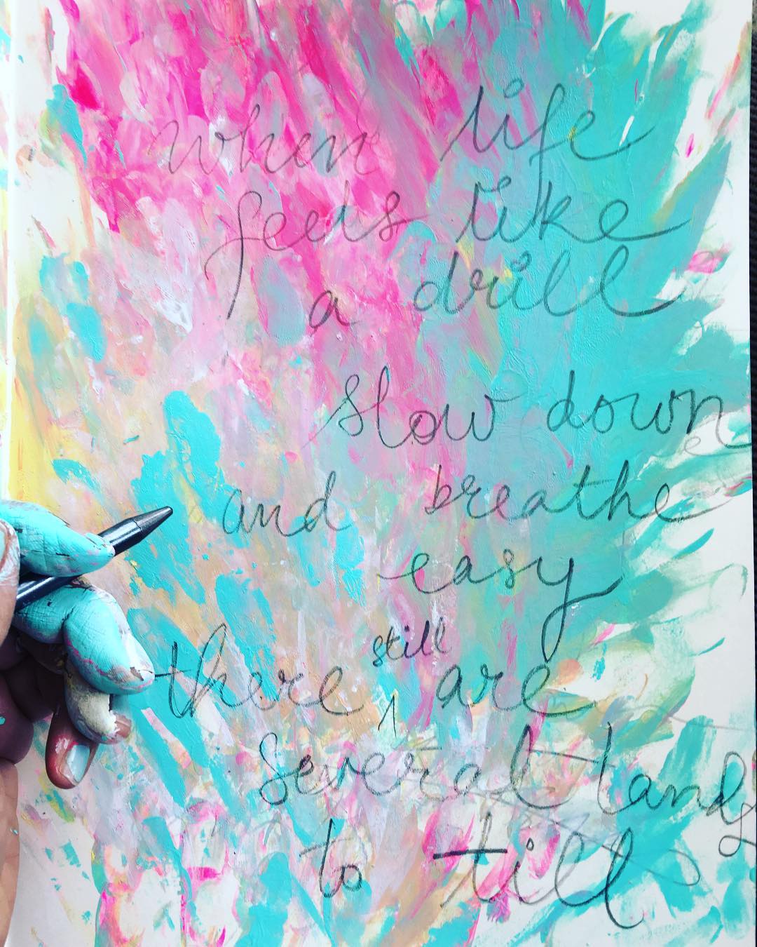 Daily Art Journaling ~ Day 243 Breathe Easy…