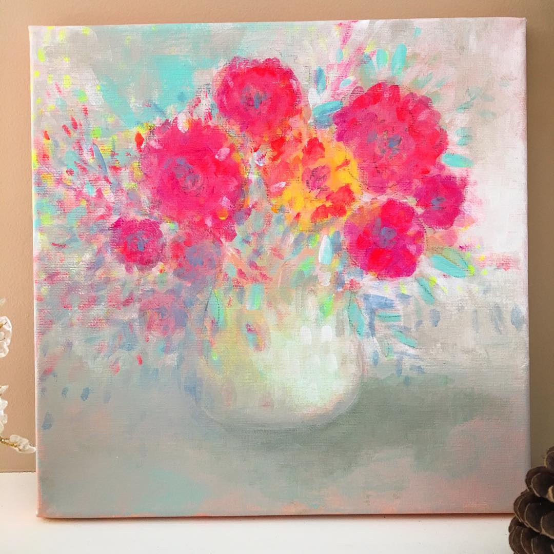 Daily Art Journaling ~ Day 245 Abstract flowers