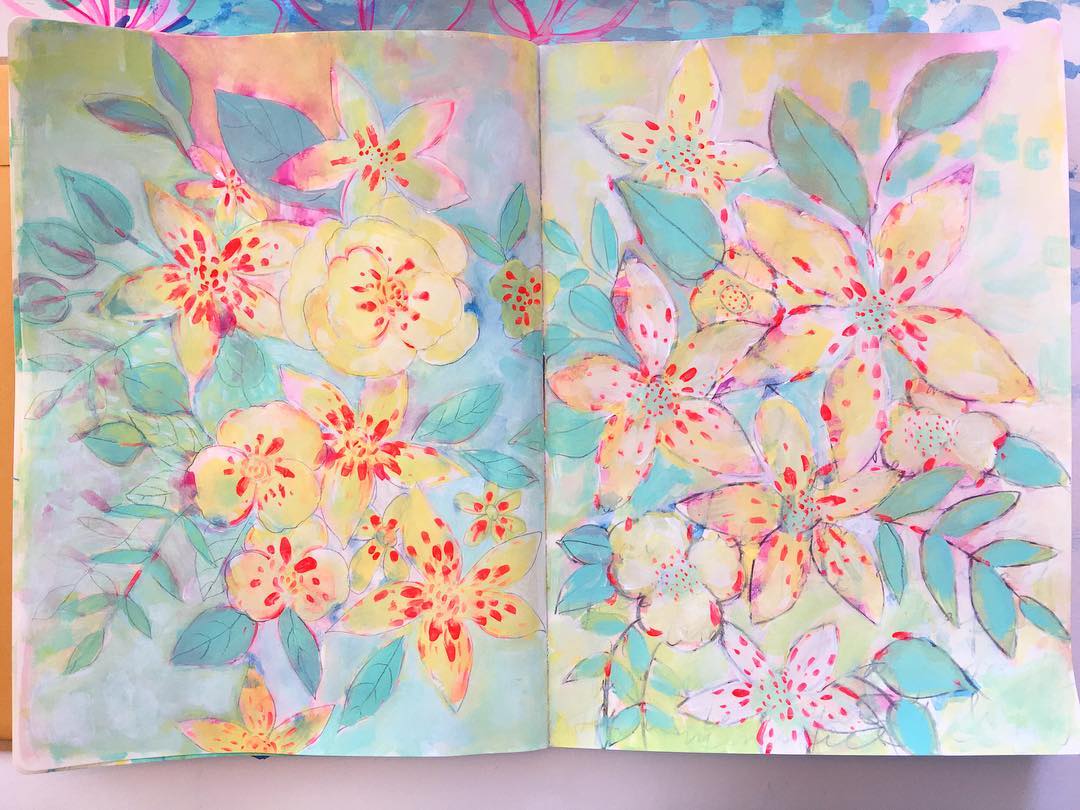Daily Art Journaling ~ Day 251 Inhale the goodness and let it nourish your soul…