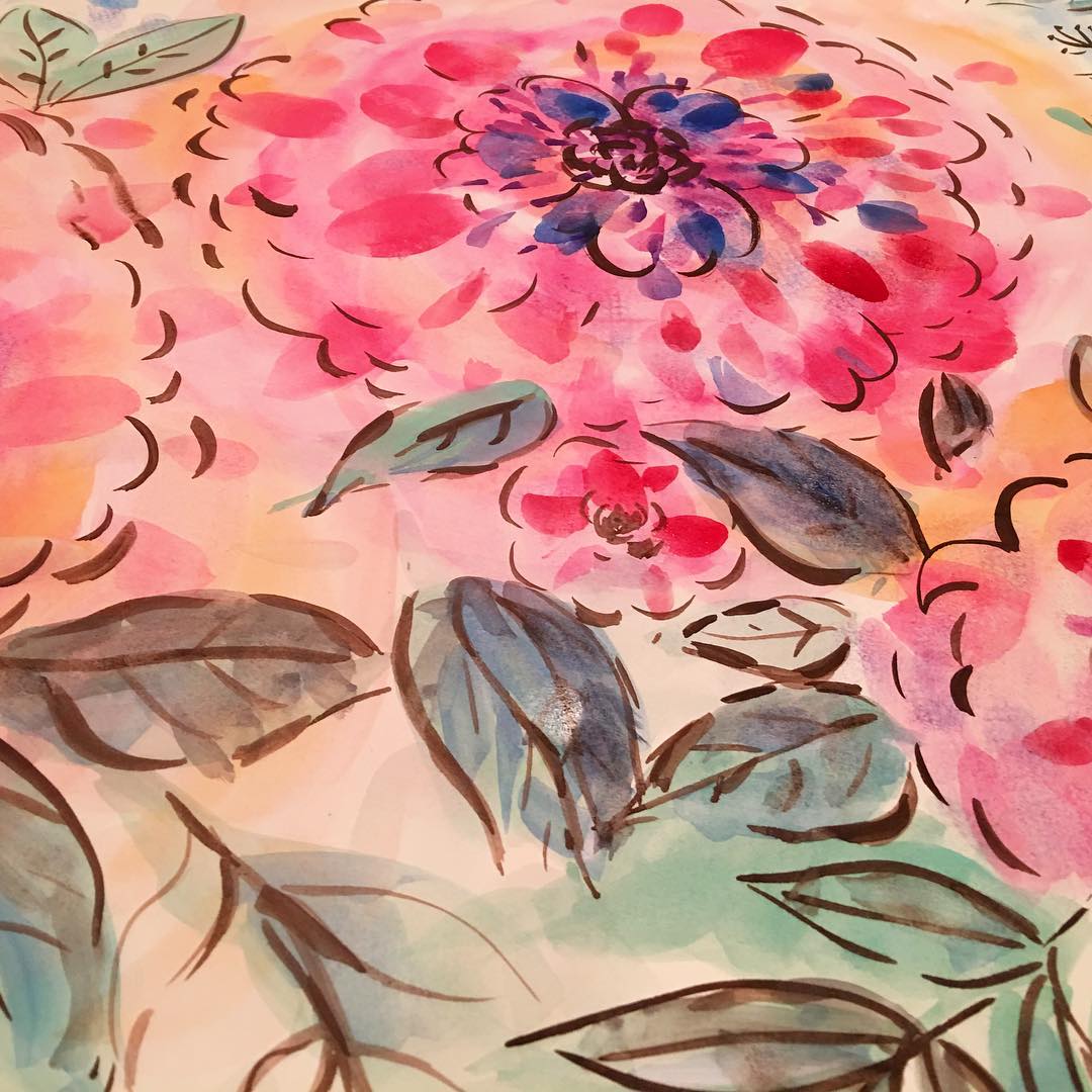 Daily Art Journaling ~ Day 257 Floral abstract!