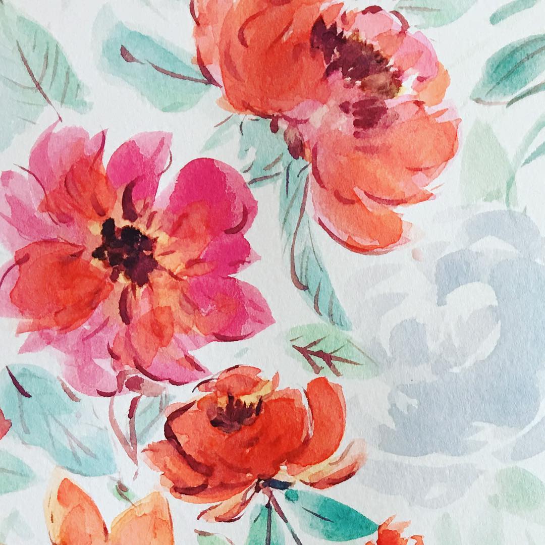 Daily Art Journaling ~ Day 263 Floral blast…