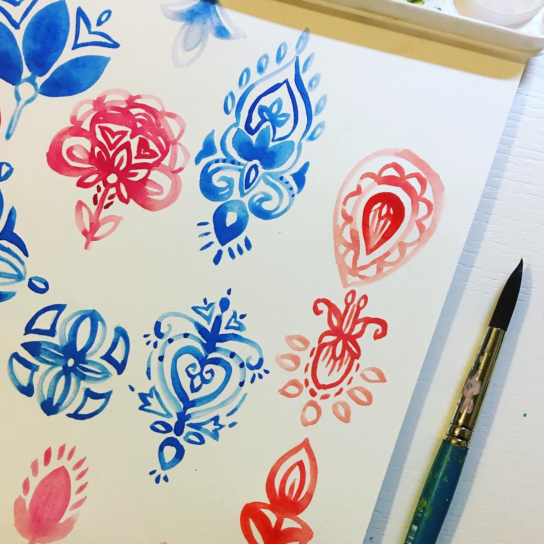 Daily Art Journaling ~ Day 272 Meditating on some random motifs tonight…