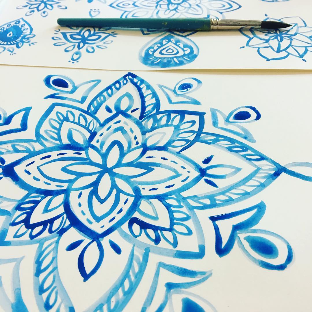 Daily Art Journaling ~ Day 273 On to some more watercolor doodles and motifs! It’s addictive