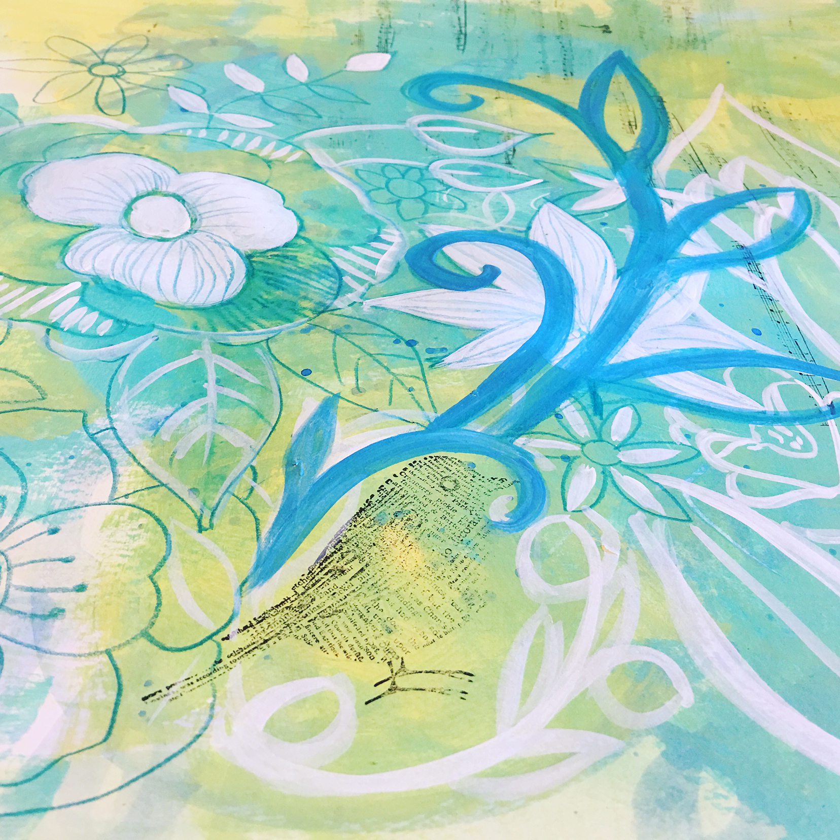 Daily Art Journaling ~ Day 276 On to some mixed media play this morning…TGIF!!