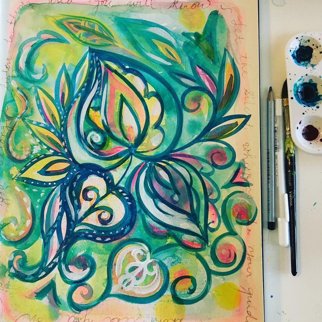 Daily Art Journaling ~ Day 288 Random doodles and random thoughts…
