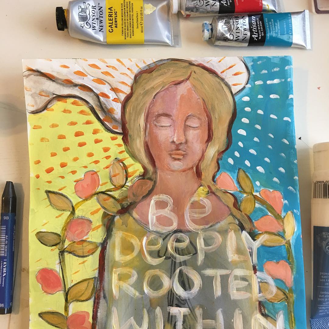Daily Art Journaling ~ Day 291 Be deeply rooted within…
