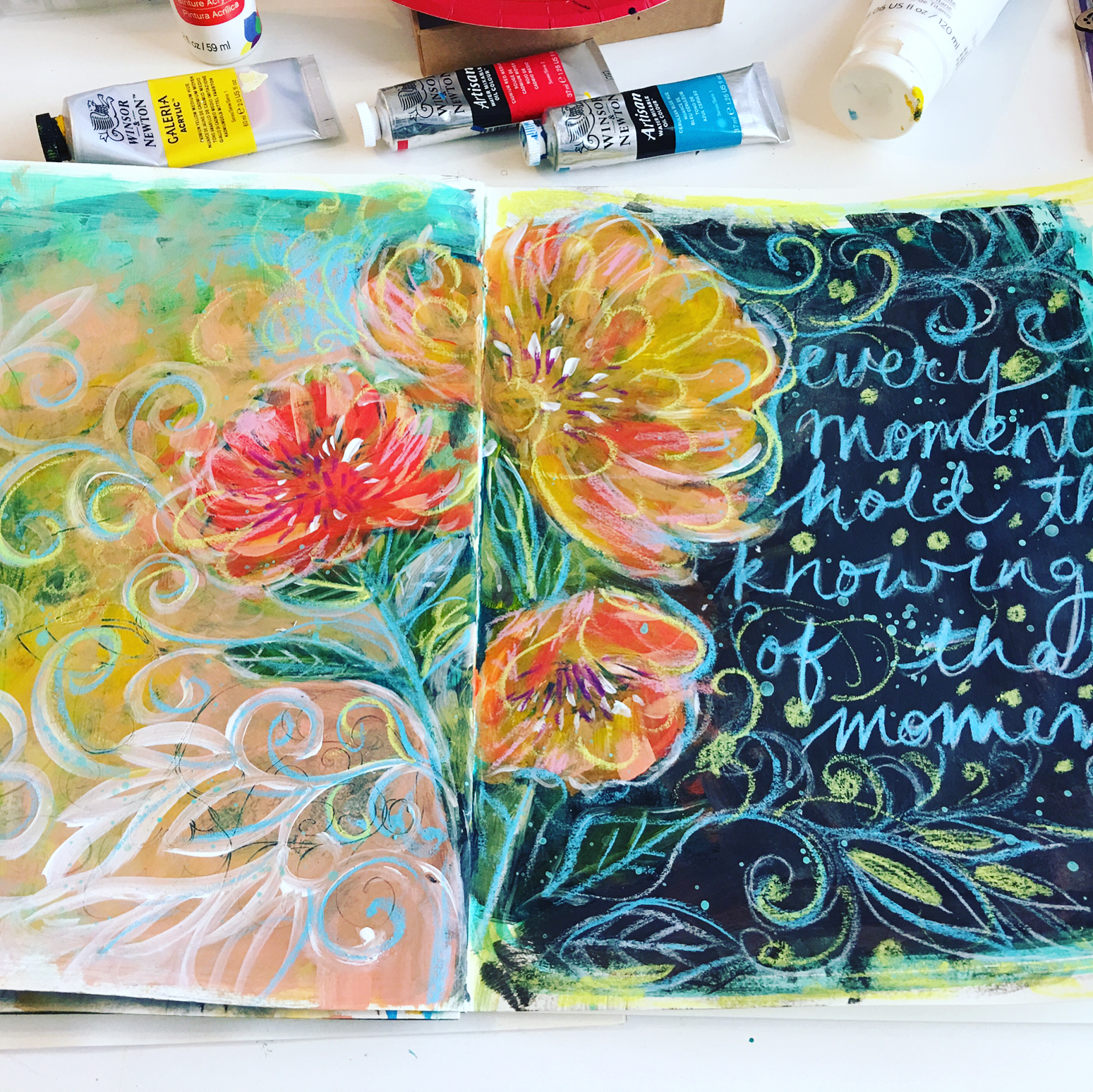 Daily art Journaling ~ Day 292 Every moment hold the knowing of that moment…