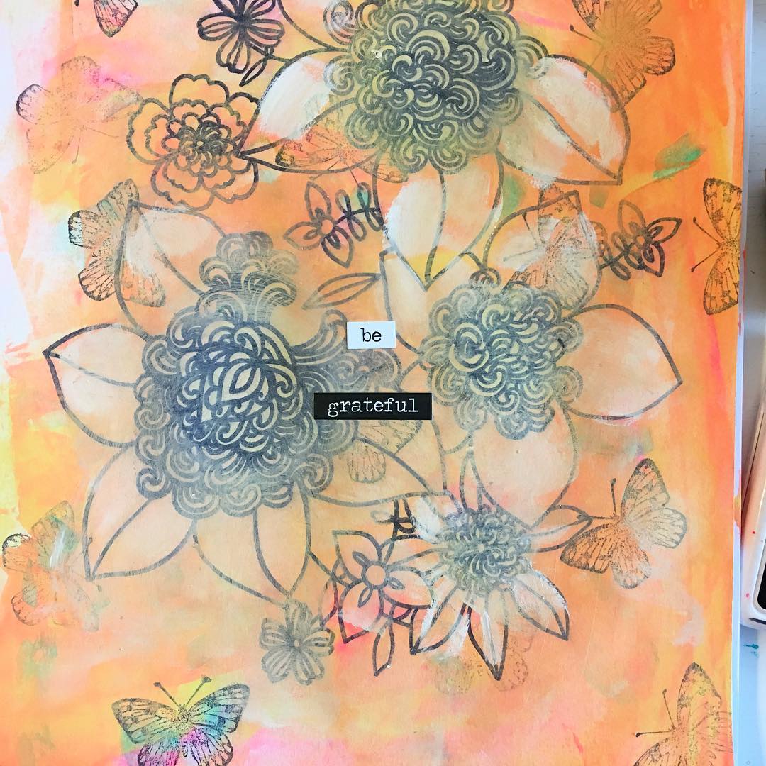 Daily art Journaling ~ Day 295 Be grateful… Wake up with a grateful heart! Good Morning!