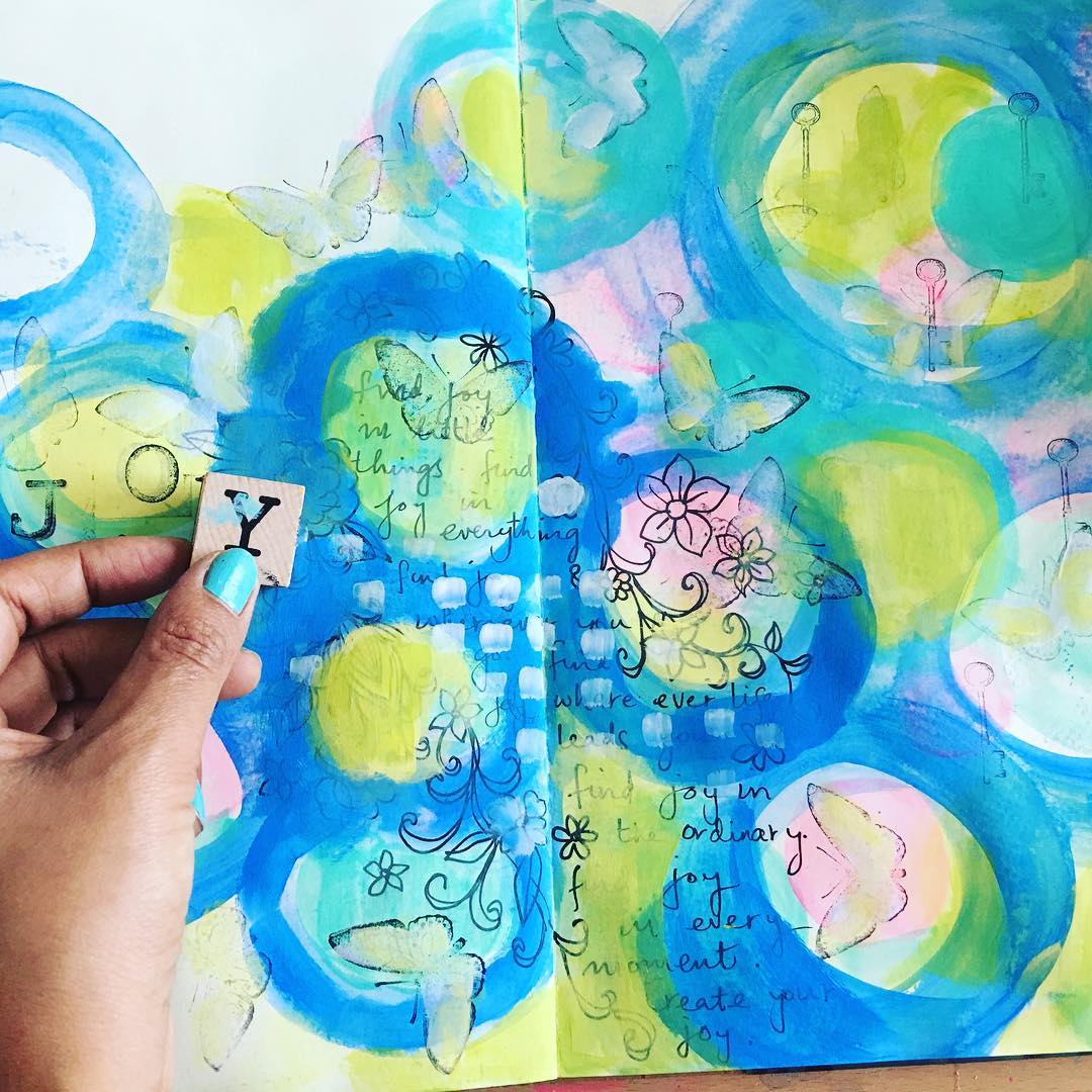 Daily Art Journaling ~ Day 302 Find joy…
