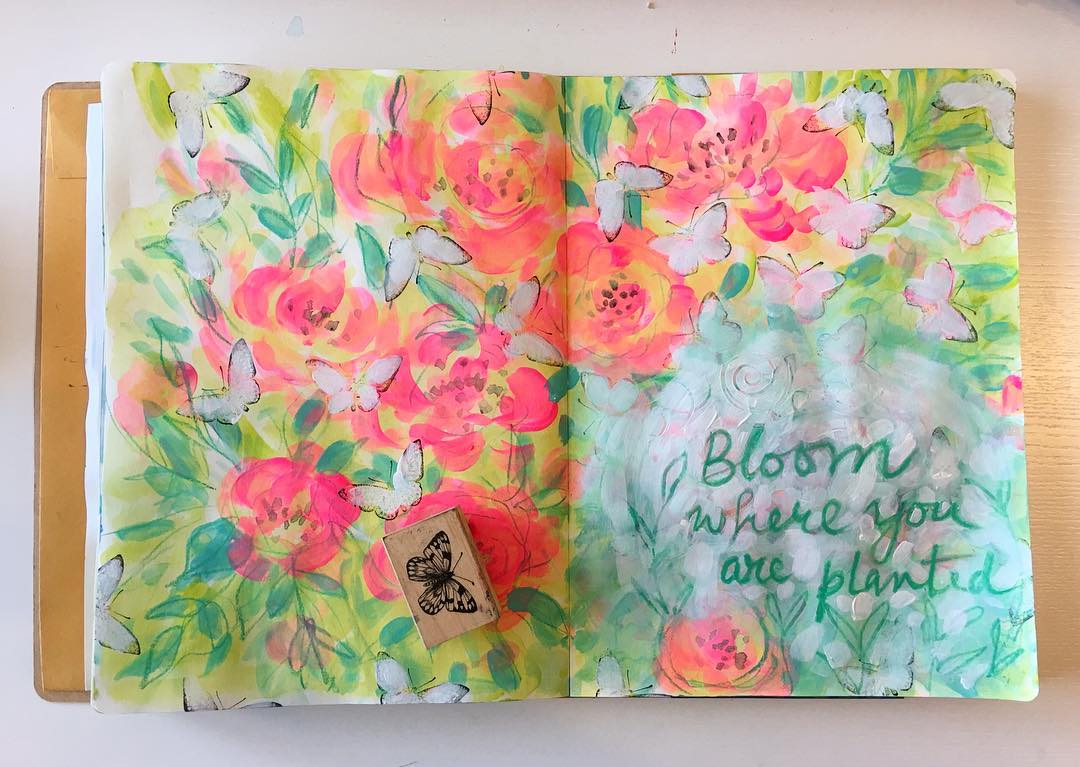 Daily Art Journaling ~ Day 303 Bloom where you are planted