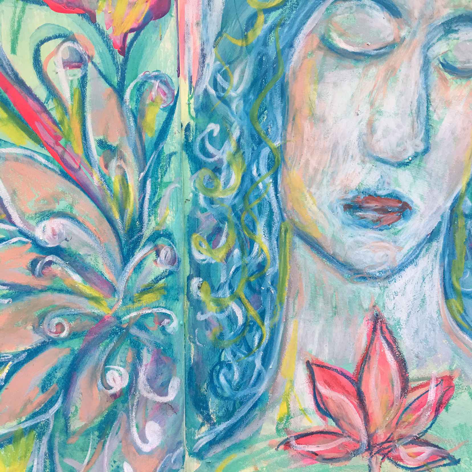 Daily Art Journaling ~ Day 309 A silent prayer in my journal today…