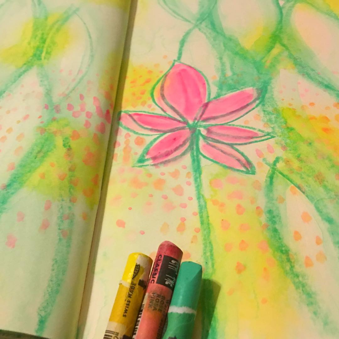 Daily Art Journaling ~ Day 313 Before I say goodnight…A soothing color palette to nudge you into the snooze land…