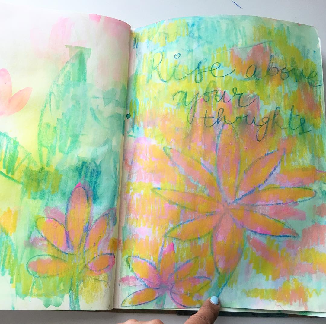 Daily Art Journaling ~ Day 314 Rise above your thoughts…