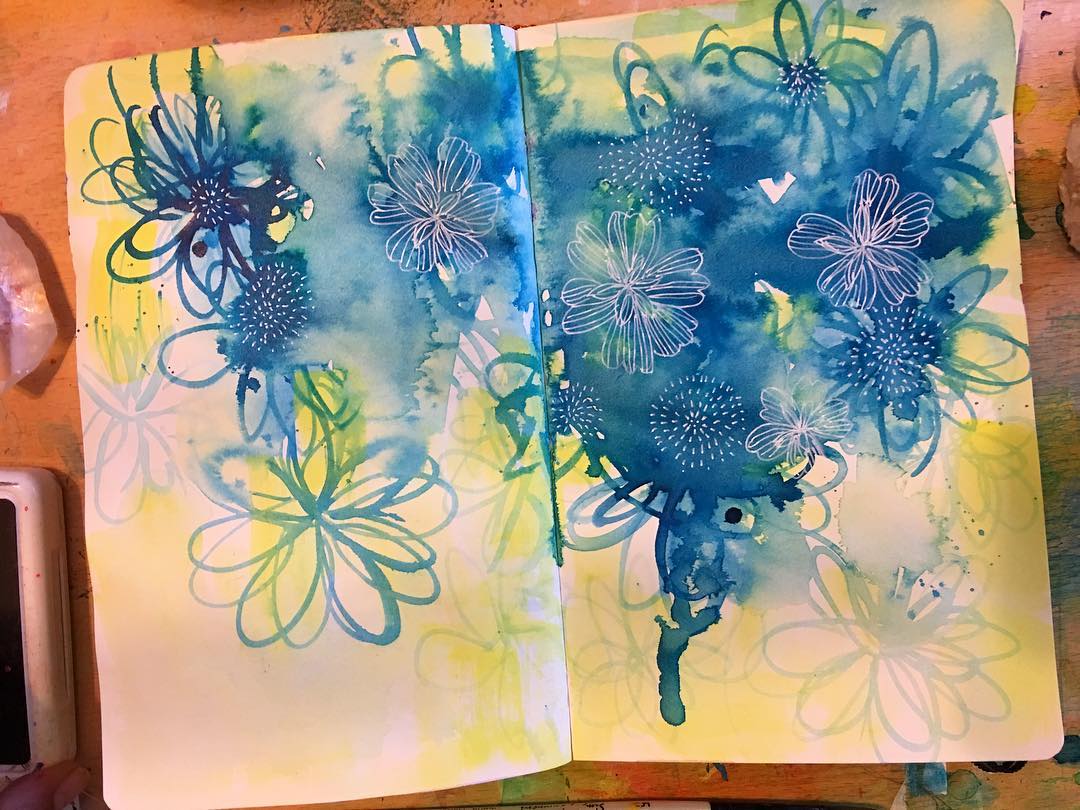 Daily Art Journaling ~ Day 350 Random doodles…