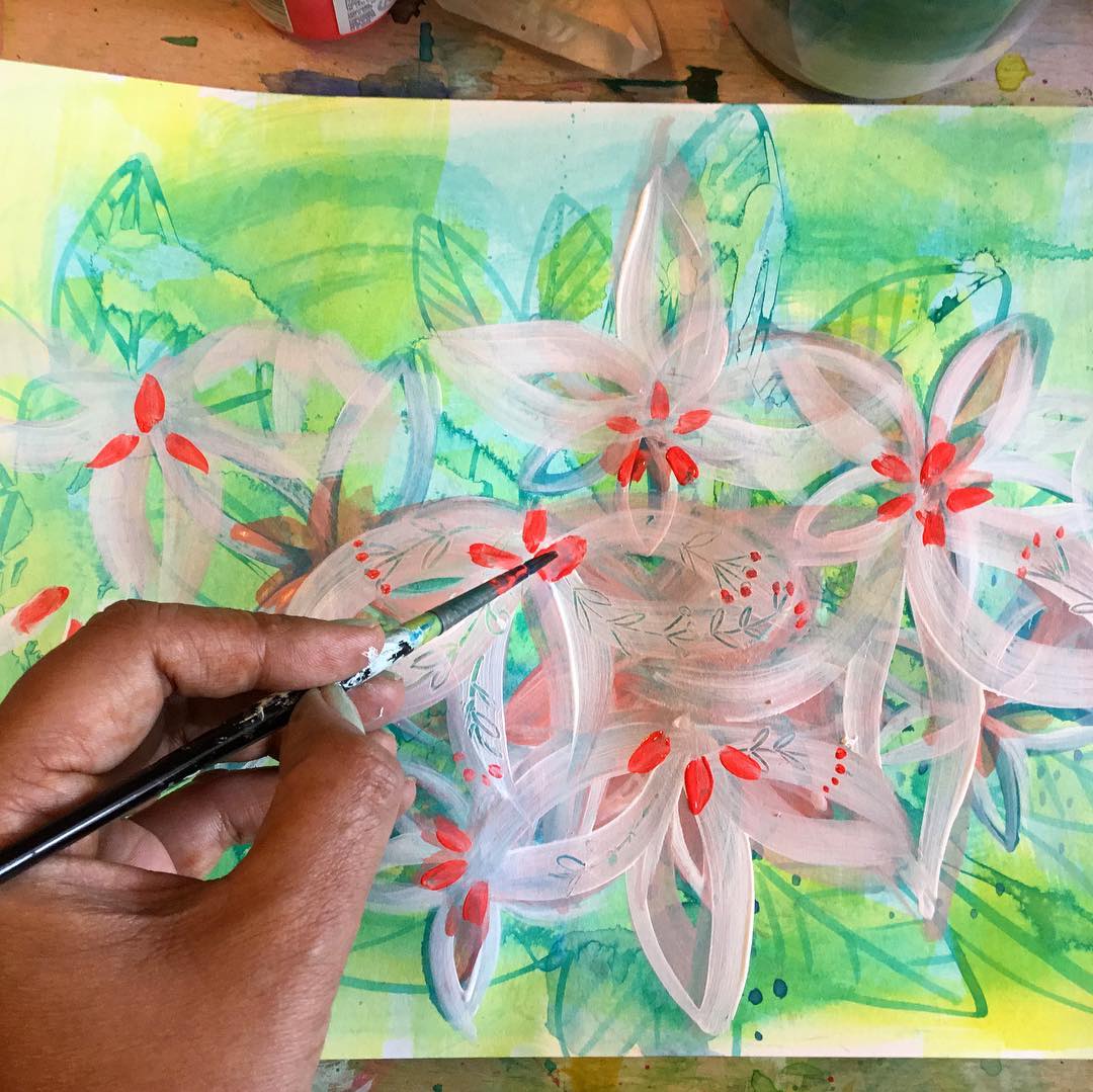 Daily Art Journaling ~ Day 355 Random doodles…yet again…