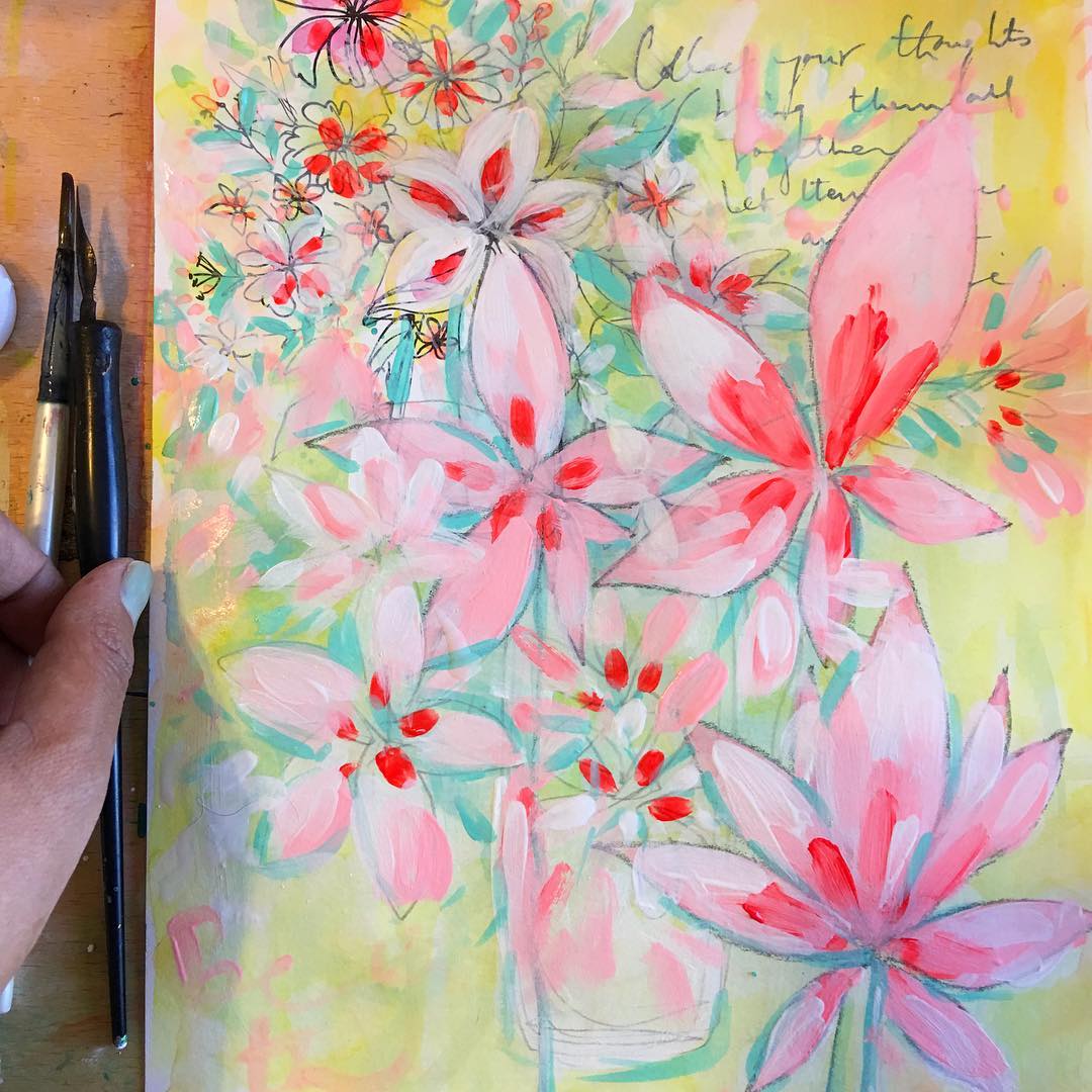 Daily Art Journaling ~ Day 357 Be in the now…