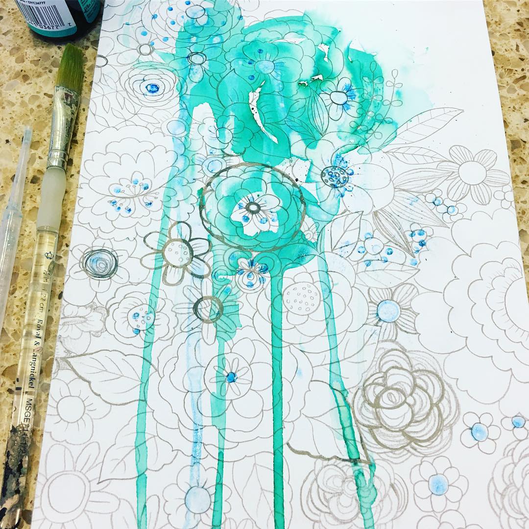 Daily Art Journaling ~ Day 36 Playing with some new tools :)