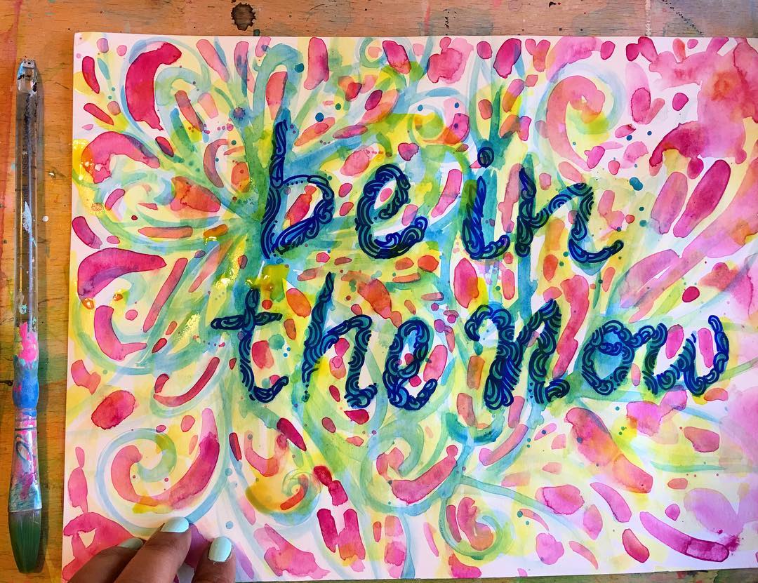 Daily Art Journaling ~ Day 360 Be in the now