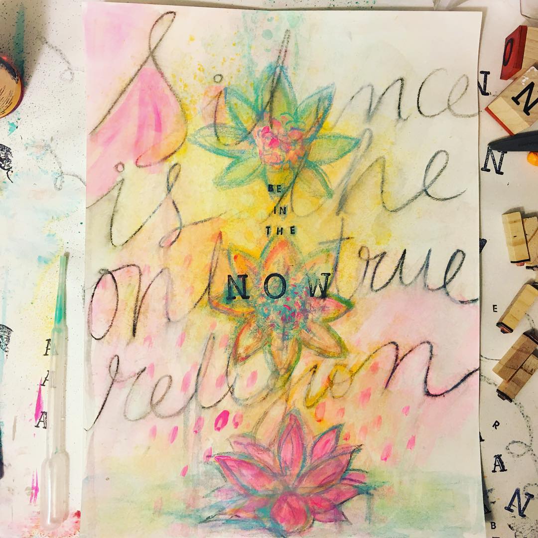 Daily Art Journaling ~ Day 42 Silence is the only true religion