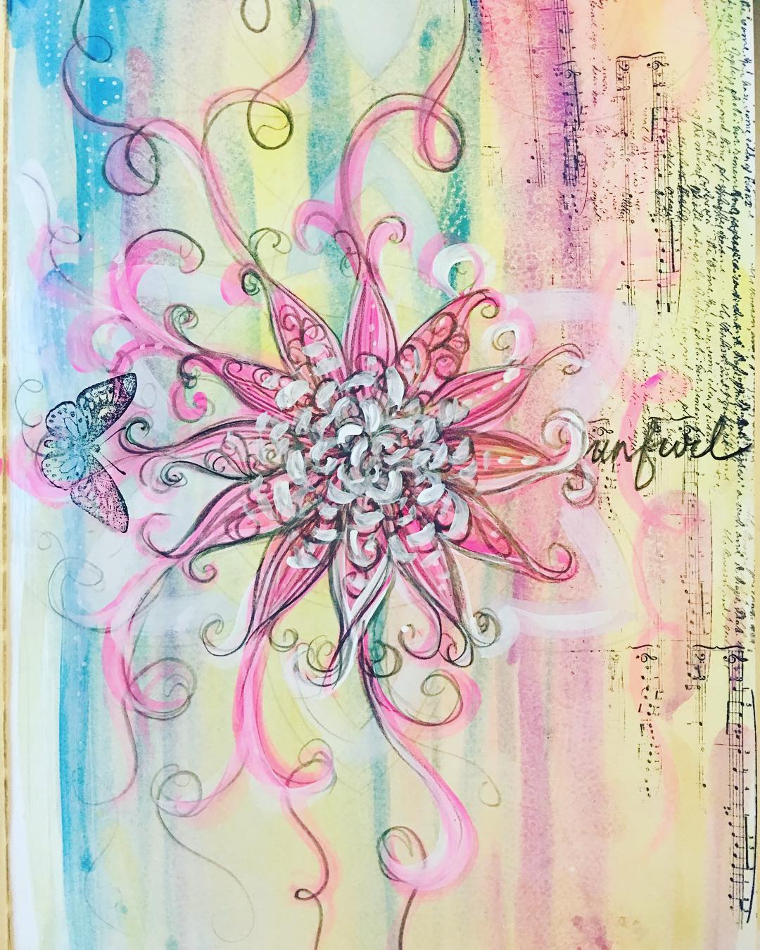 Daily Art Journaling ~ Day 64 Unfurl