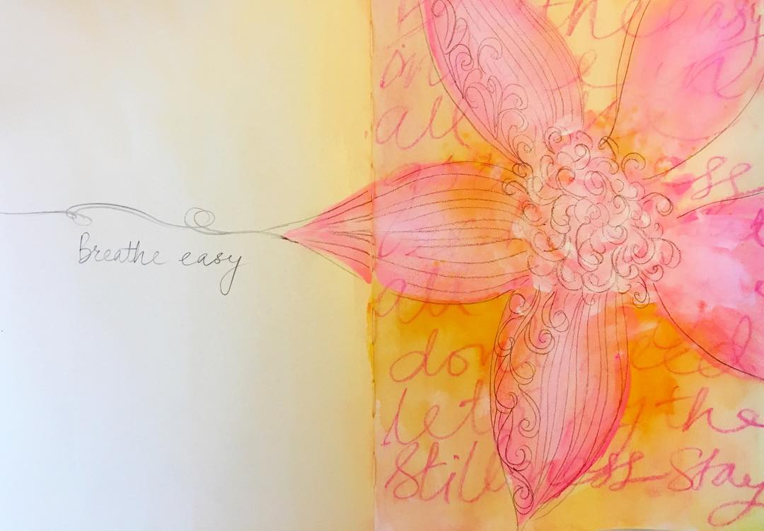 Daily Art Journaling ~ Day 65 Breathe easy, inhale in all the goodness…