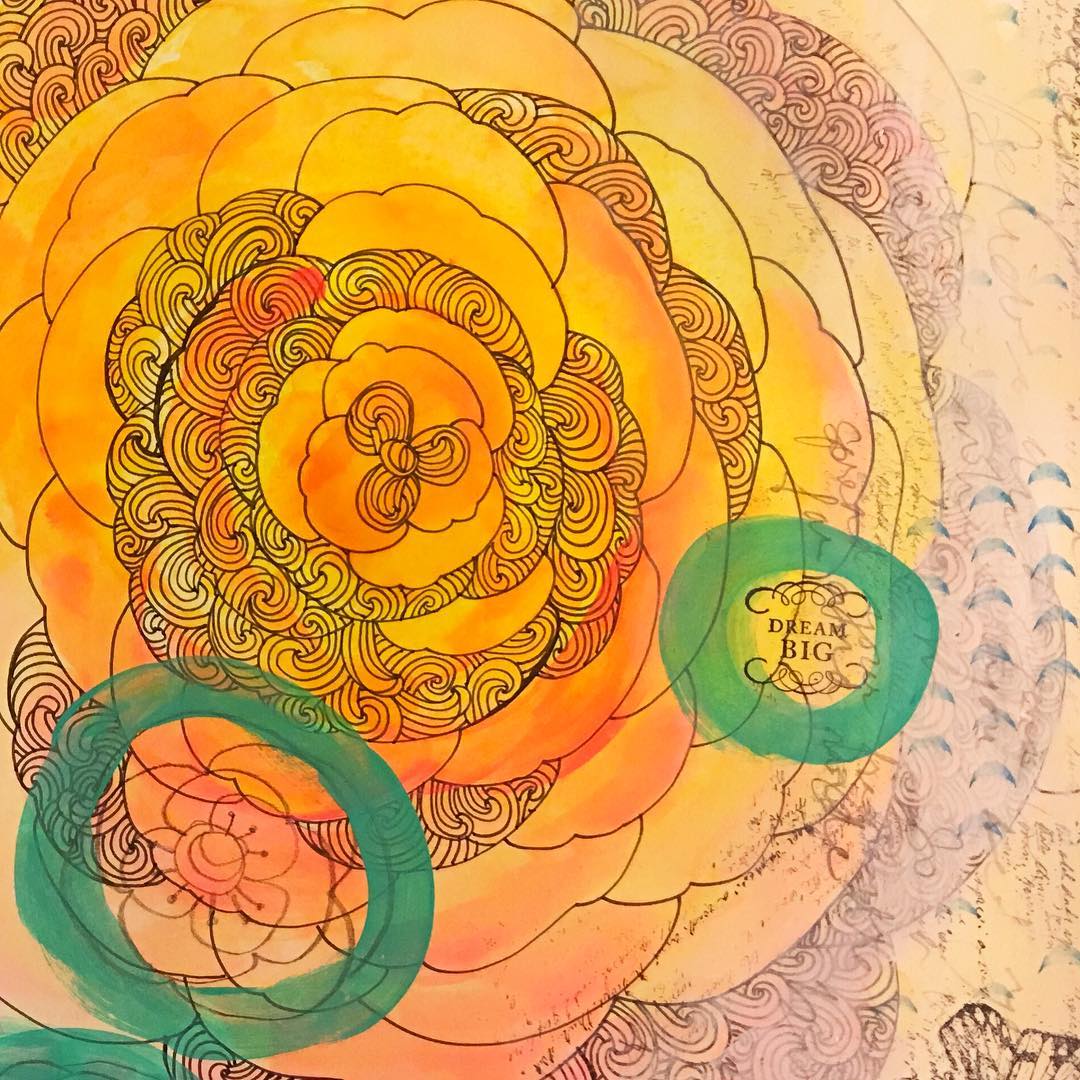 Daily Art Journaling ~ Day 76 Dream Big