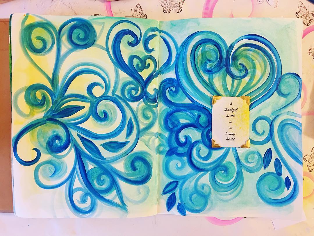 Daily Art Journaling ~ Day 80 ~ be thankful ~