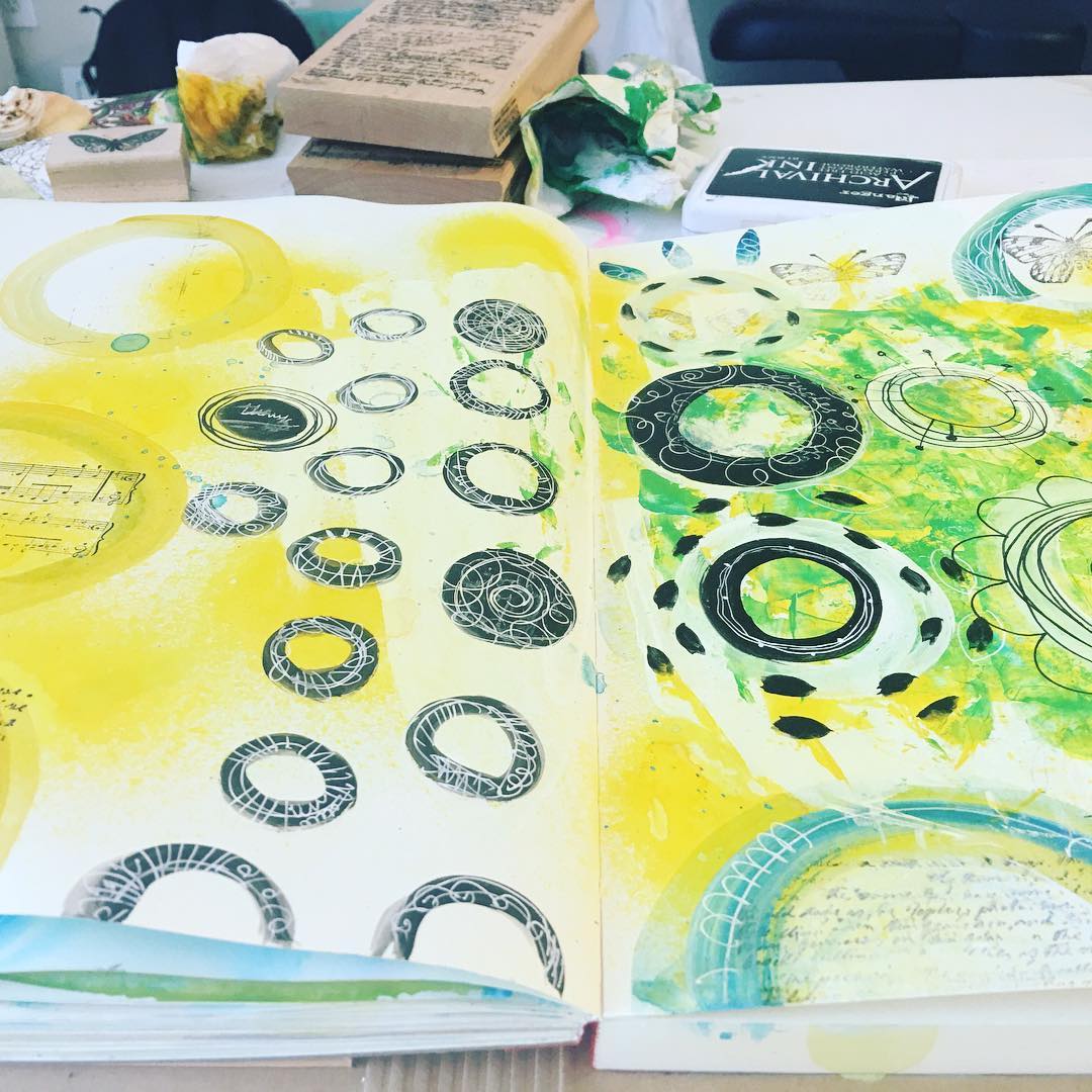 Daily Art Journaling ~ Day 82 Pattern play