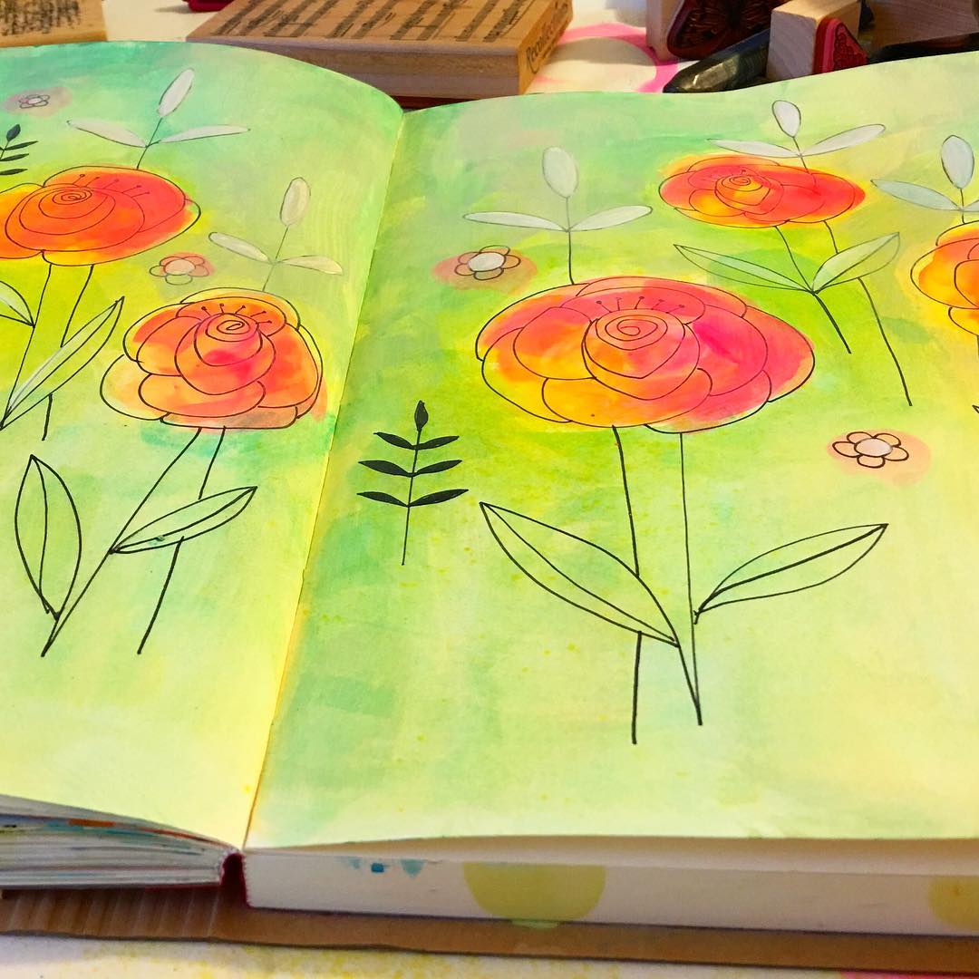 Daily Art Journaling ~ Day 84 Bloom