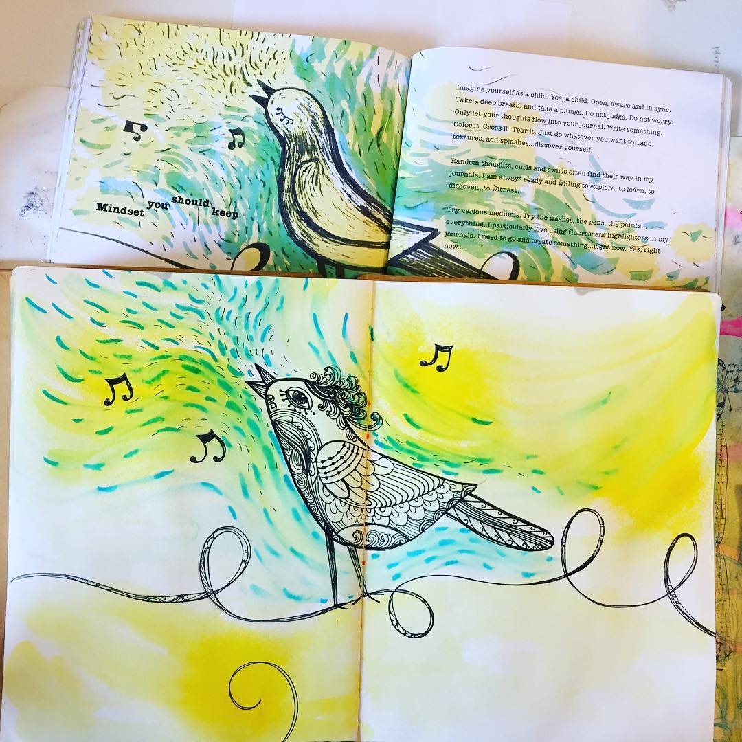 Daily Art Journaling ~ Day 86 Taking inspiration from my book today!