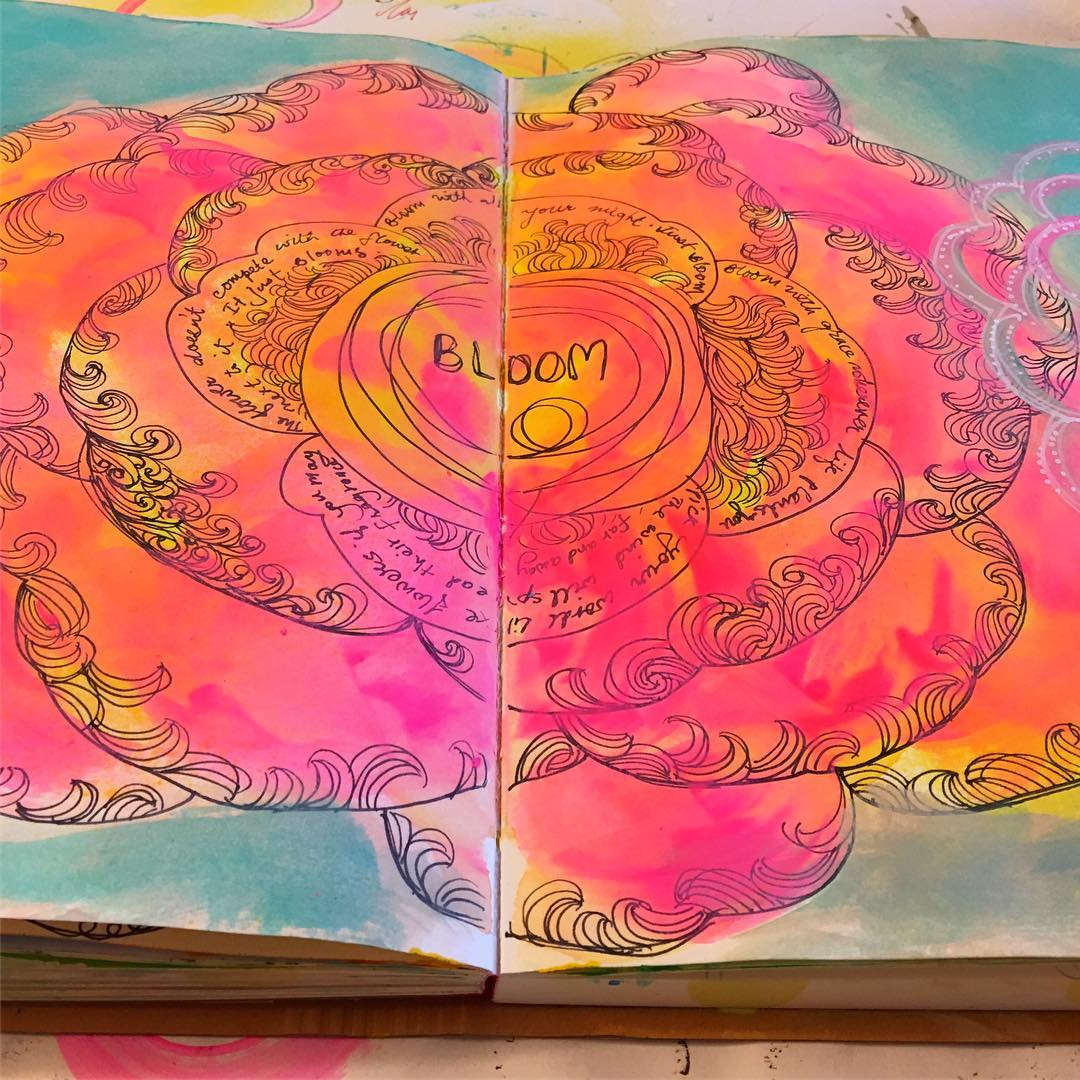 Daily Art Journaling ~ Day 87
Bloom!